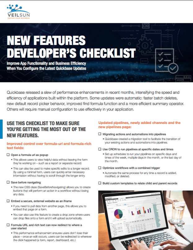 Quickbase Updates – Checklist for Developers